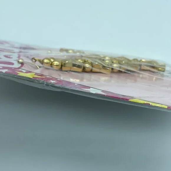 Barbie Clip On Earring Gold Stars Plastic Lightweight - Picture 7 of 7